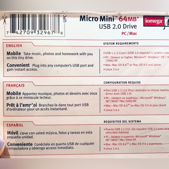 MINI USB 2.0 DRIVE— micro-Mini 3 PACK TOTAL—NEW IN PACKAGE— 64MB USB DRIVES - Picture 7 of 7